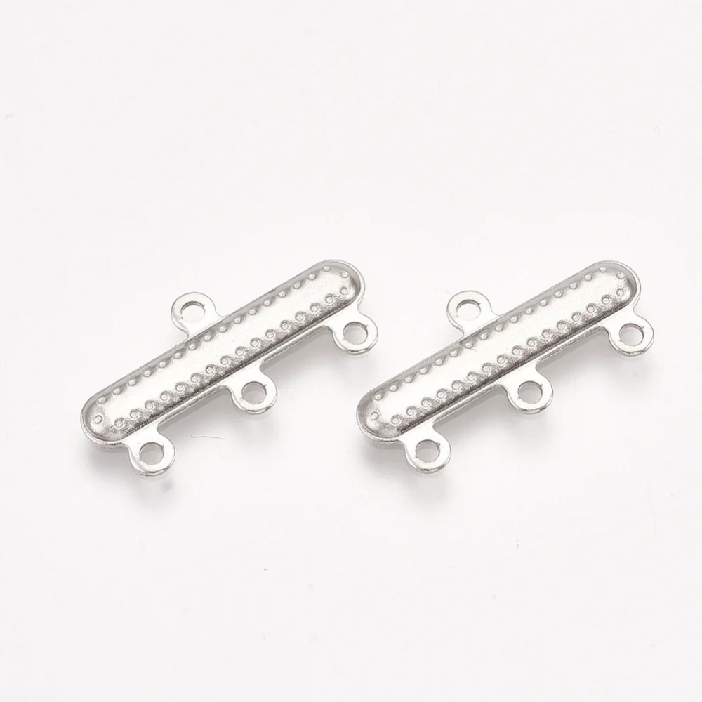 Connector 3-radig Rektangulär Länk i Rostfritt stål Nickelfri, 6-pack - Bild 4