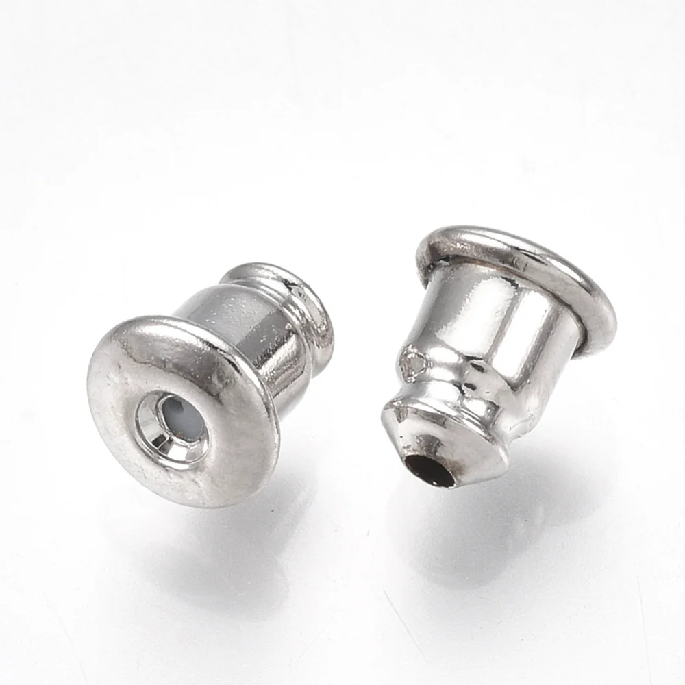 Bakstycken 6x5mm Platinumpläterade Nickelfria, 10-pack
