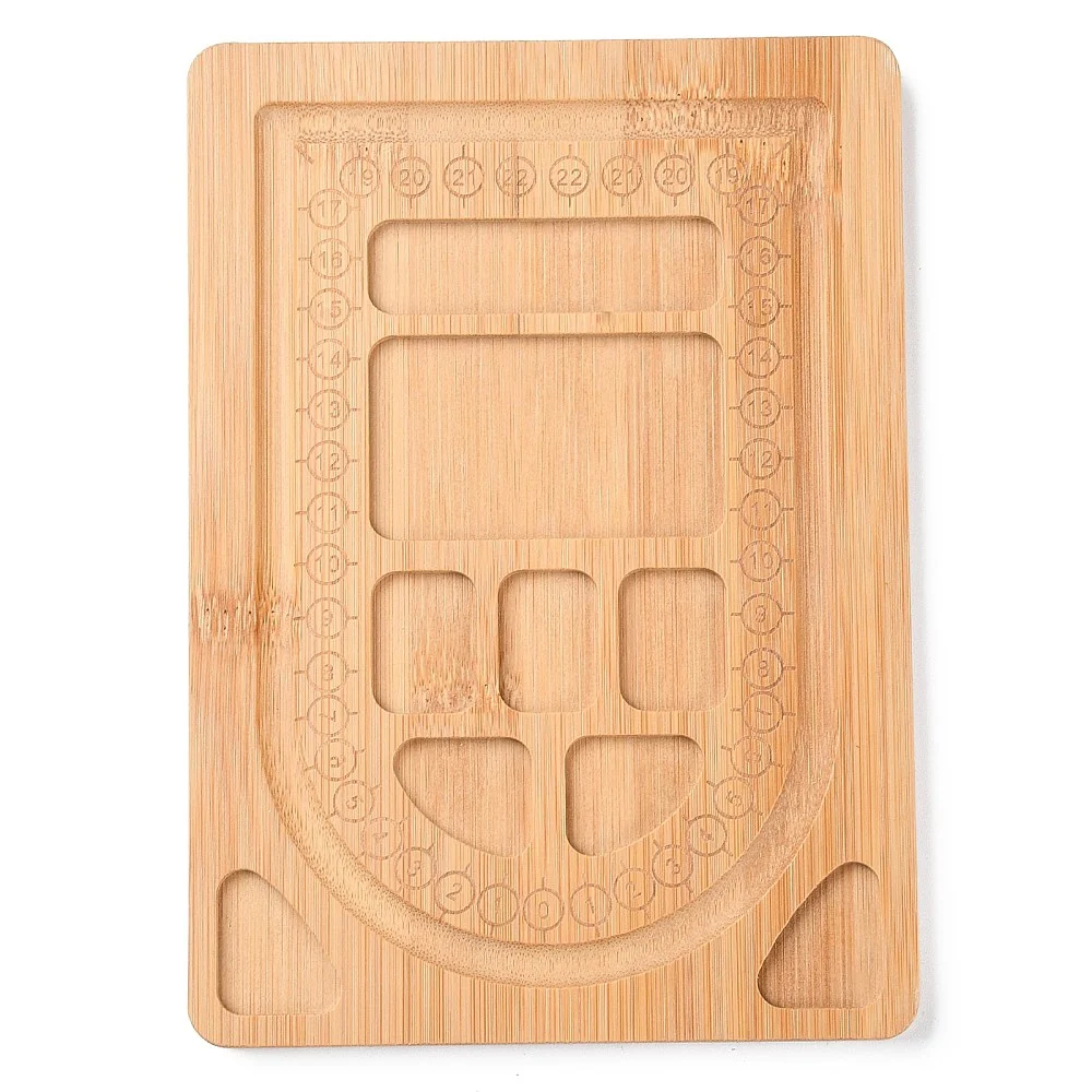 Designbräda i Bambu för smyckesdesign med pärlor 18x14x1cm, 1 st