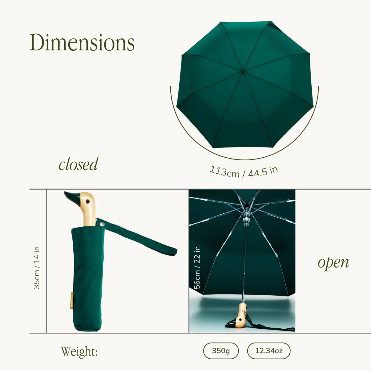 Duck Umbrella - Mörkgrön - Bild 6