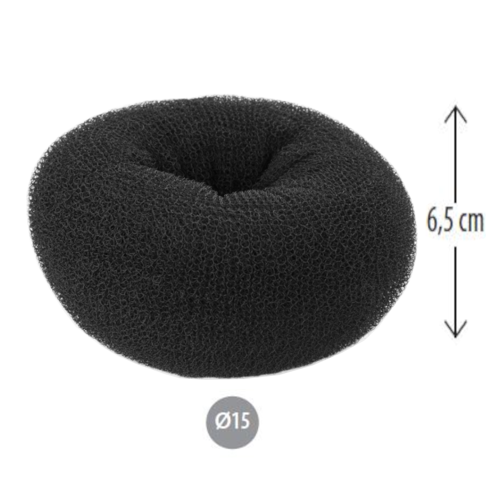 EUROSTIL, Hår bullar Stuff Round Svart 6.5 cm