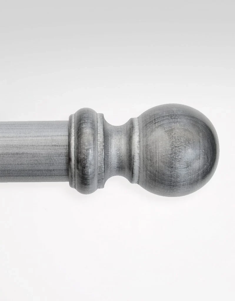 Ändknopp Gustaf Silver 50 mm