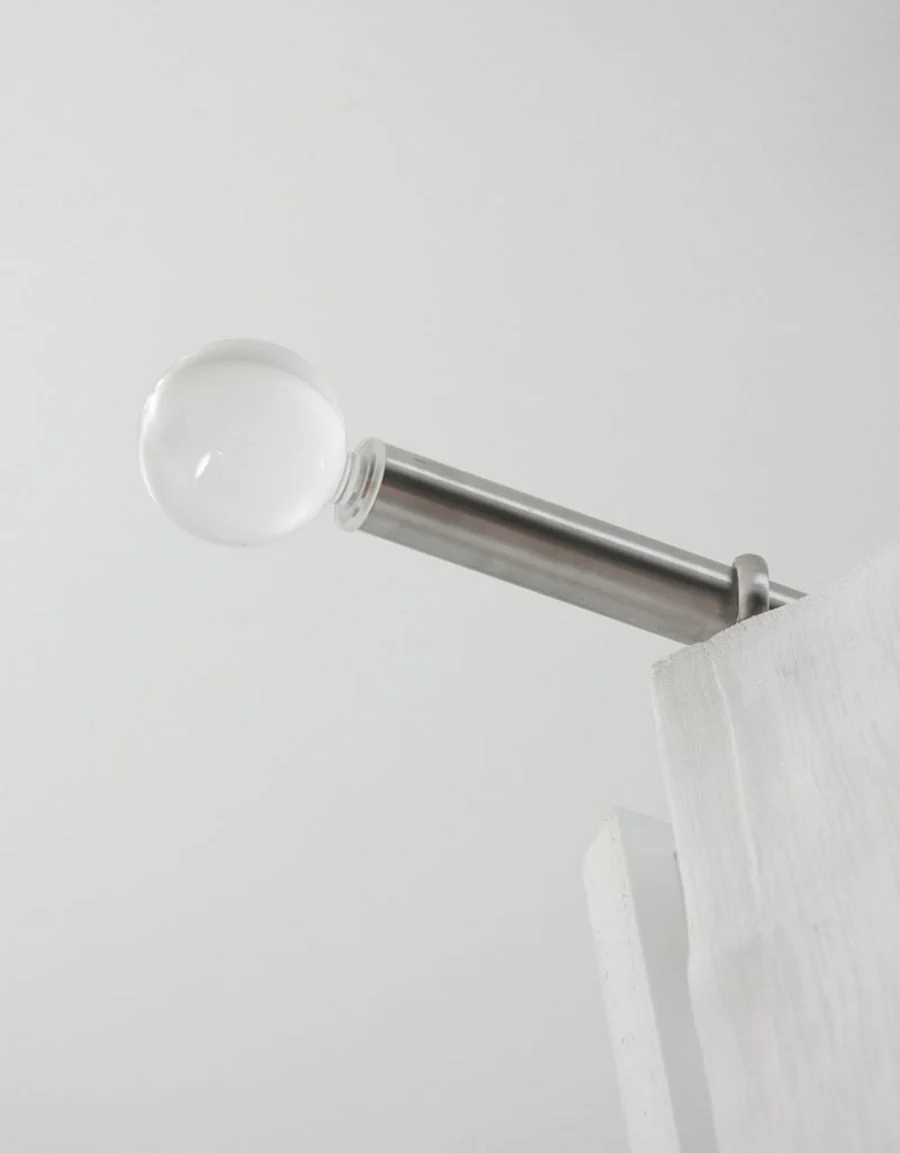 Ändknopp Klara, transparent akryl, 18/20 och 26/28